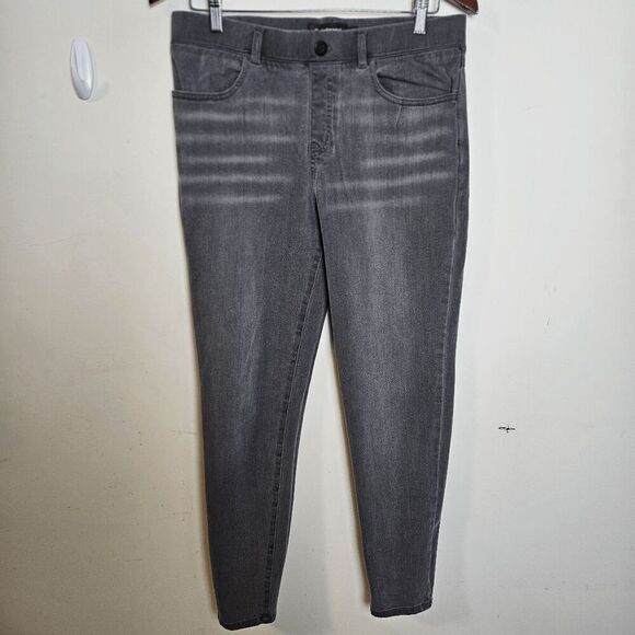 Betabrand Flat Front Straight Leg Stretch Denim Pants Women's Gray Size Large - Picture 1 of 4
